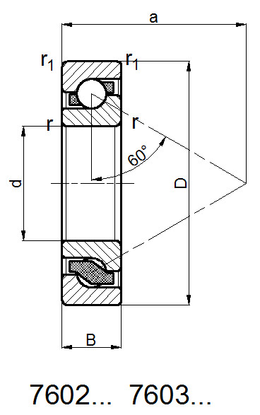 7602017-TVP Axial angular contact ball ball