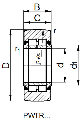 PWTR1542-2RS Jarum roller bearing