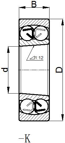 Self-Aligning Ball Bearings open type with K