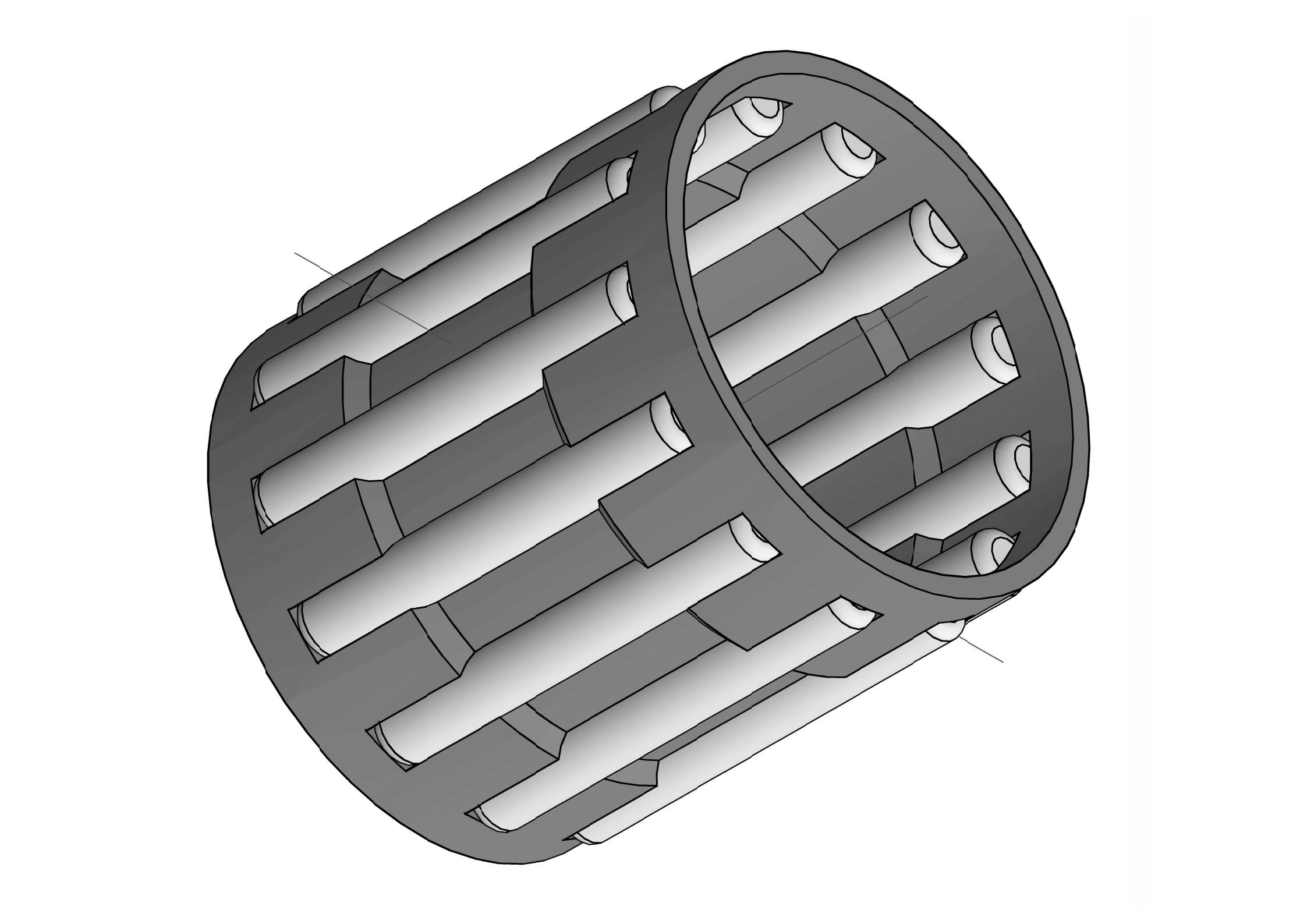 K series Needle roller and cage assemblies  3D drawing