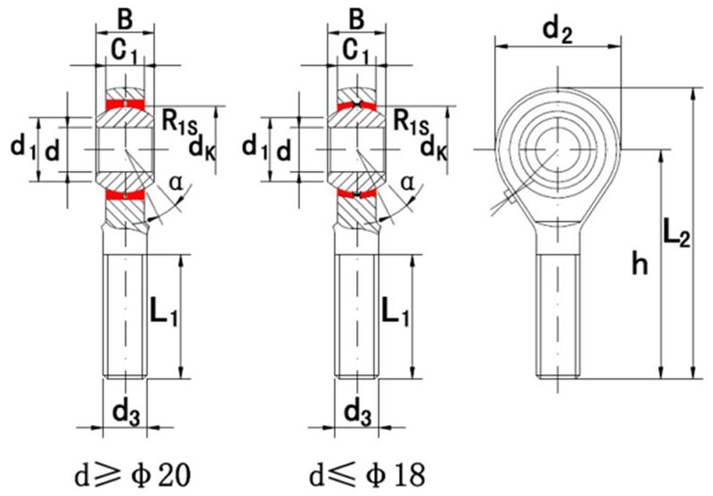 POS ROD END DRAWING